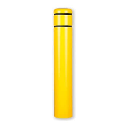 Post Guard Post Guard Bollard Cover 10-7/8 Dia. x 60 H, Yellow/Black Tape 3507YBLK